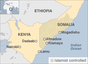 Map Kenya and Somalia