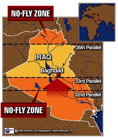 Iraq No-Fly Zone Map