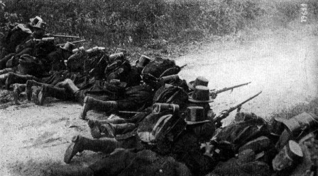 Belgian Troops Fighting the German Invasion of 1914