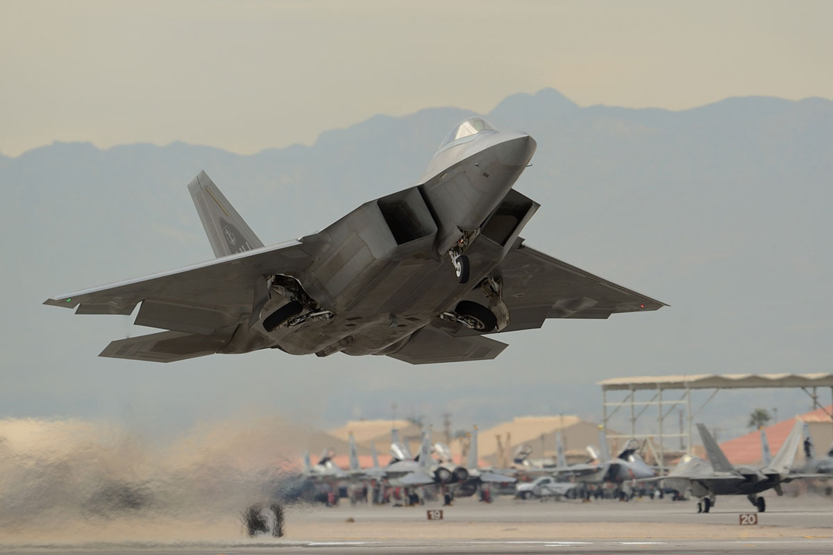 F-22 Raptor Aircraft Were Used in the Airstrikes Against ISIS in Syria.