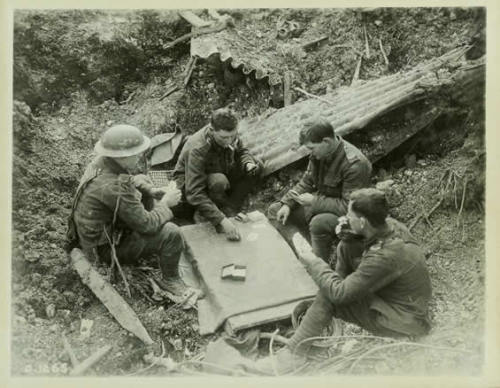 Soldiers at war gambling