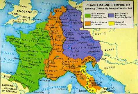 Map of Charlemagne's Empire