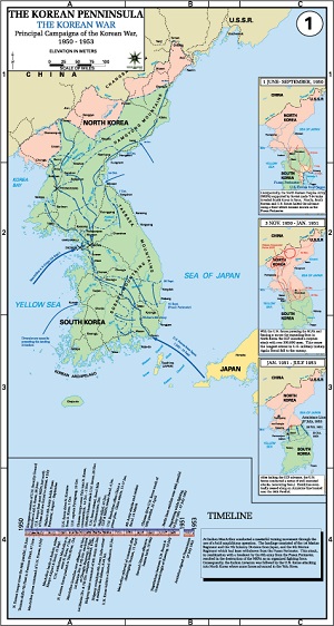 Korean War Map 1950