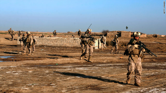 Troops in Marjah, Afghanistan