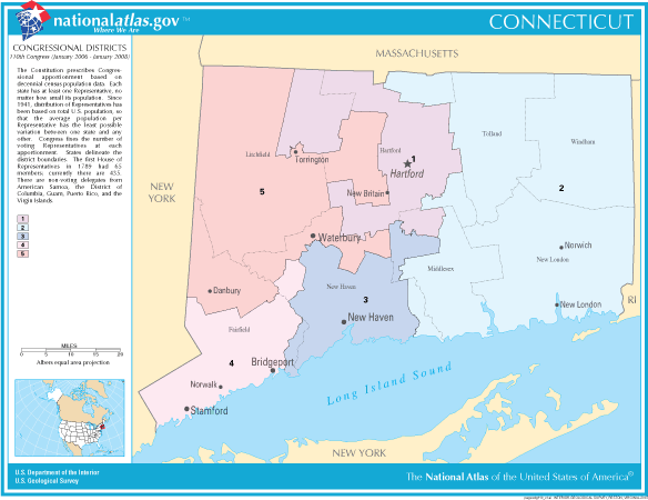 Connecticut Political Map