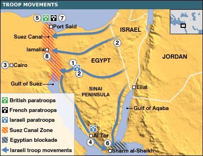 Suez War Map
