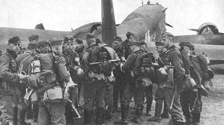 German troops are airlifted into the Aalborg airport 1940